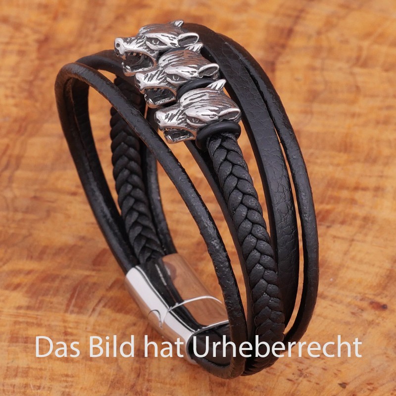 Wolf Armband Edelstahl 27STB89 (Paketpreis)
