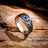 keltischem Motiv ring mit schwarzem stein 28STR96